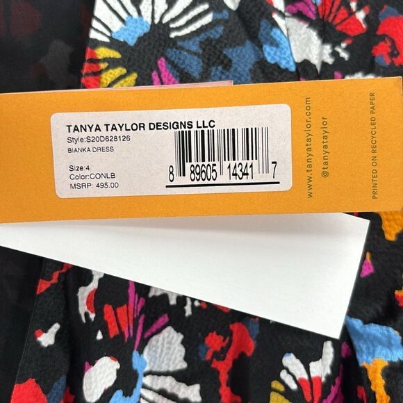 Tanya Taylor Bianka Combo Silk Wrap Dress Size 4 New with Tags - Picture 8 of 14